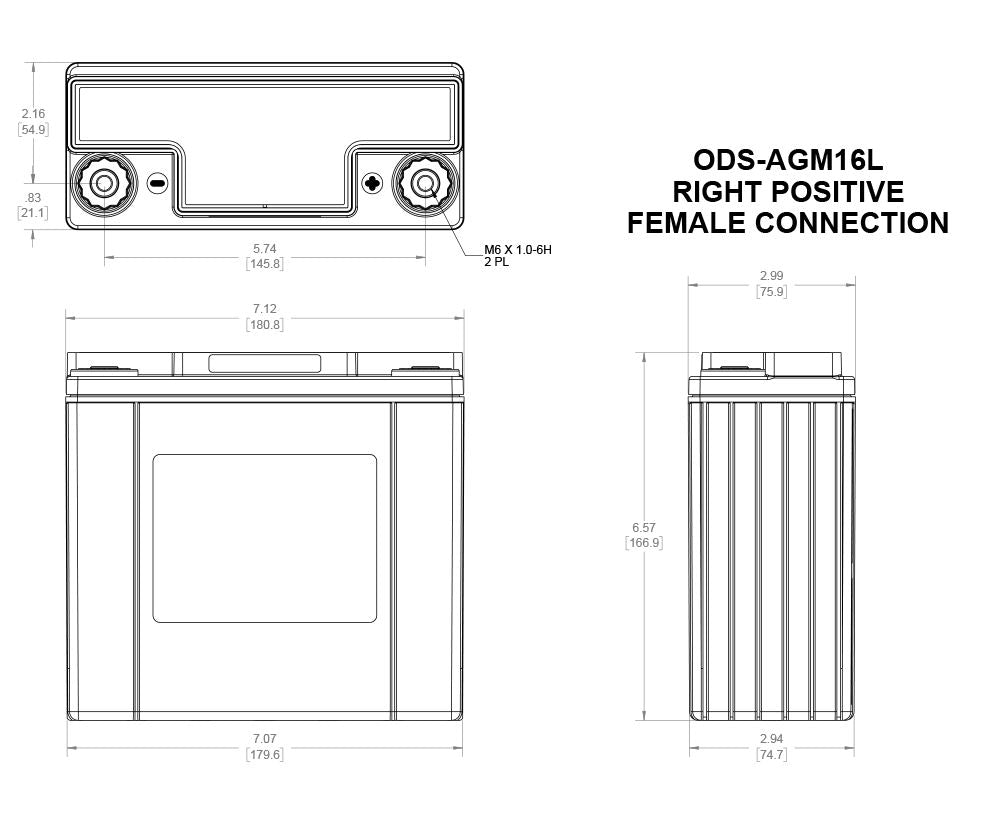 Product of Odyssey Battery Ods-Agm16l Battery