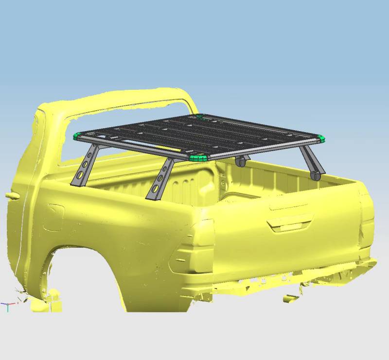 Product of Black Horse Offroad Whpb4 Bed Cargo Rack Upright