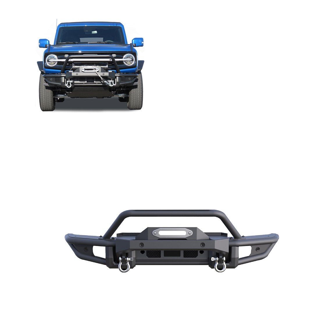 Product of Black Horse Offroad AFB-FB22HD Armour Steel Powder Coated Bumper