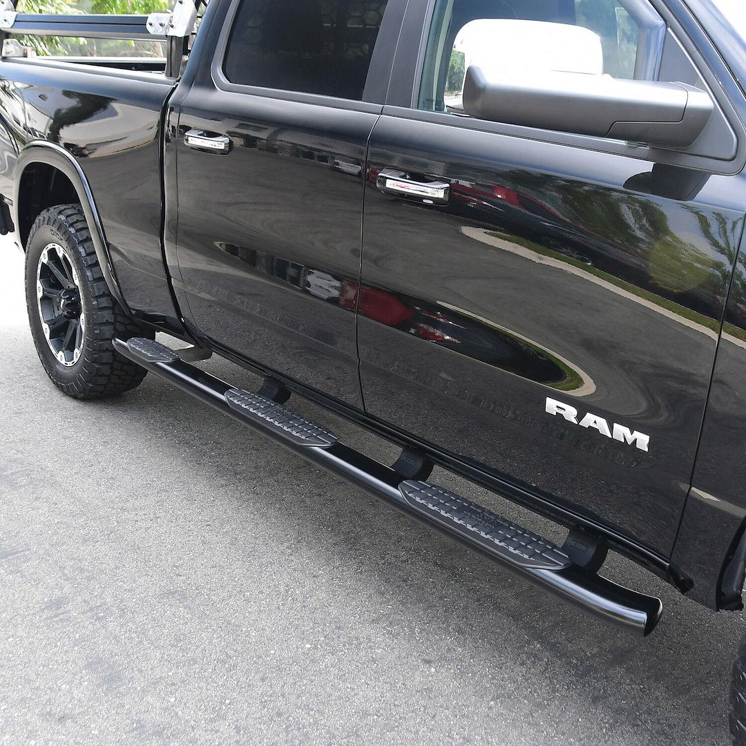 Product of Westin Automotive 21-534705 Black Powder Coated Oval Nerf Bar - Truck Wheel To Wheel