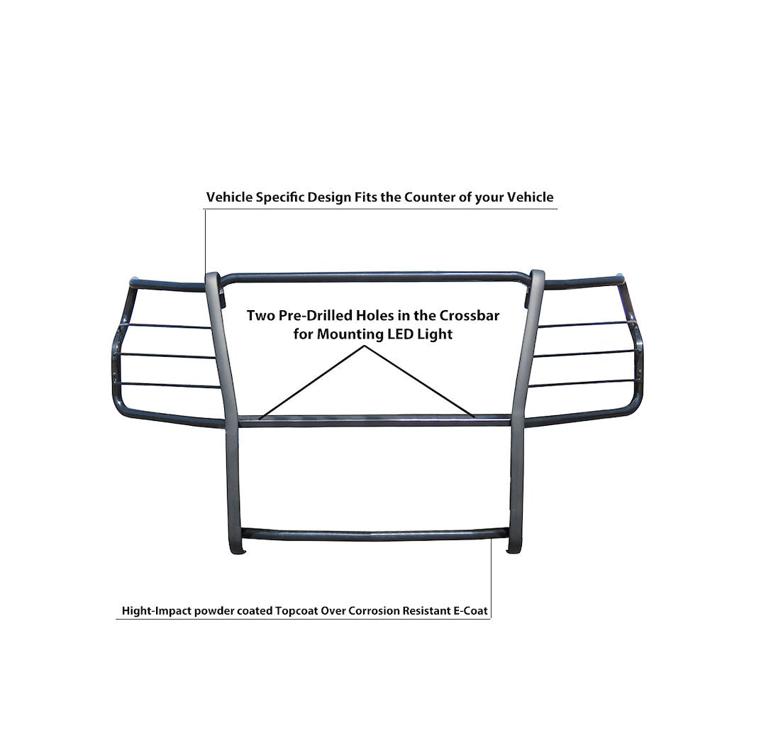 Product of Black Horse Offroad 17GT30MA Grille Guard Modular Black Semi-Gloss Powder Coated