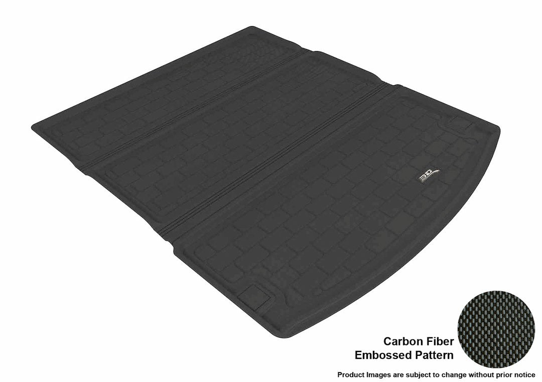 Product of 3D Mats M1DG0071309 Black Thermoplastic Rubber Of Carbon Fiber Texture Back Of 2nd Row Seat Cargo Area Liner