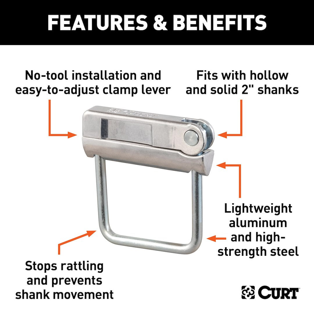 Product of Curt 22325 Trailer Hitch Receiver Tube Anti Rattle Bracket