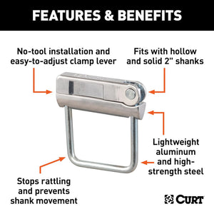 Product of Curt 22325 Trailer Hitch Receiver Tube Anti Rattle Bracket