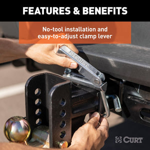 Product of Curt 22320 Trailer Hitch Receiver Tube Anti Rattle Bracket
