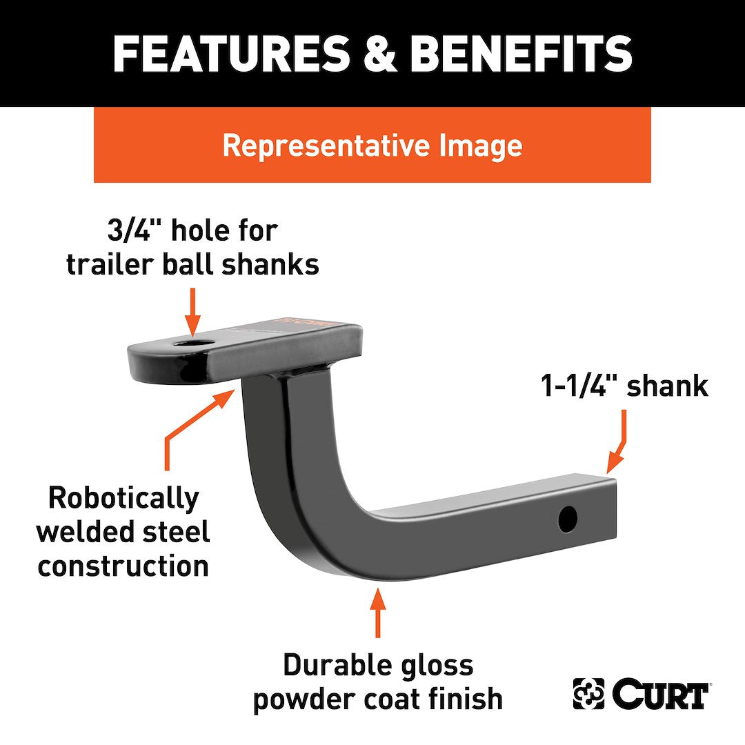 Product of Curt 45522 Trailer Hitch Ball Mount
