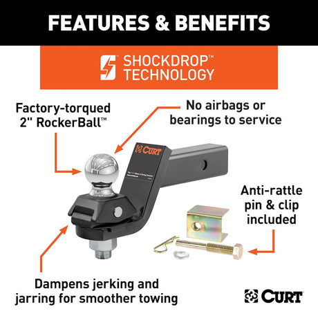 Product of Curt 45143 Trailer Hitch Ball Mount
