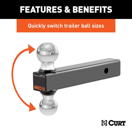 Product of Curt 45665 Trailer Hitch Ball Mount