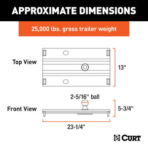 Product of Curt 16055 Fifth Wheel Trailer Hitch Conversion Kit