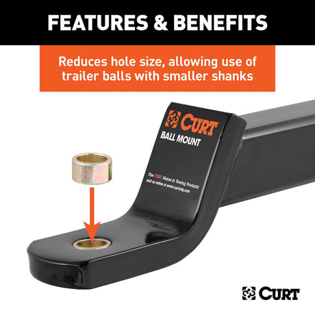 Product of Curt 21101 Trailer Hitch Ball Shank Reducer