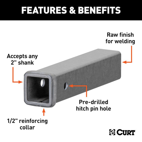 Product of Curt 49120 Trailer Hitch Receiver Tube