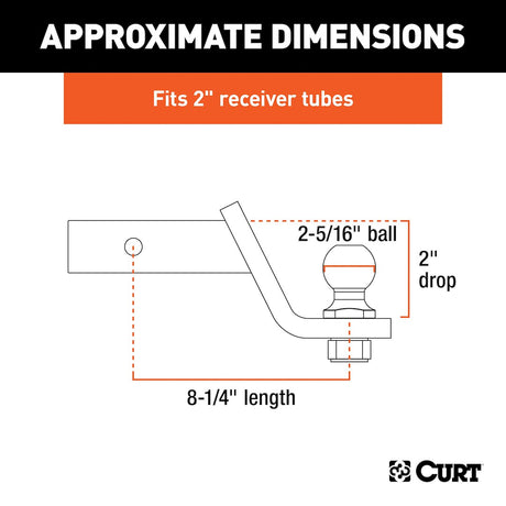 Product of Curt 45041 Trailer Hitch Ball Mount
