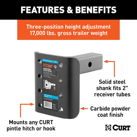 Product of Curt 48343 Pintle Hook Mounting Plate