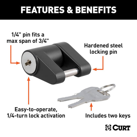 Product of Curt 23521 Trailer Coupler Lock