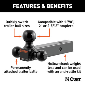 Product of Curt 45652 Trailer Hitch Ball Mount