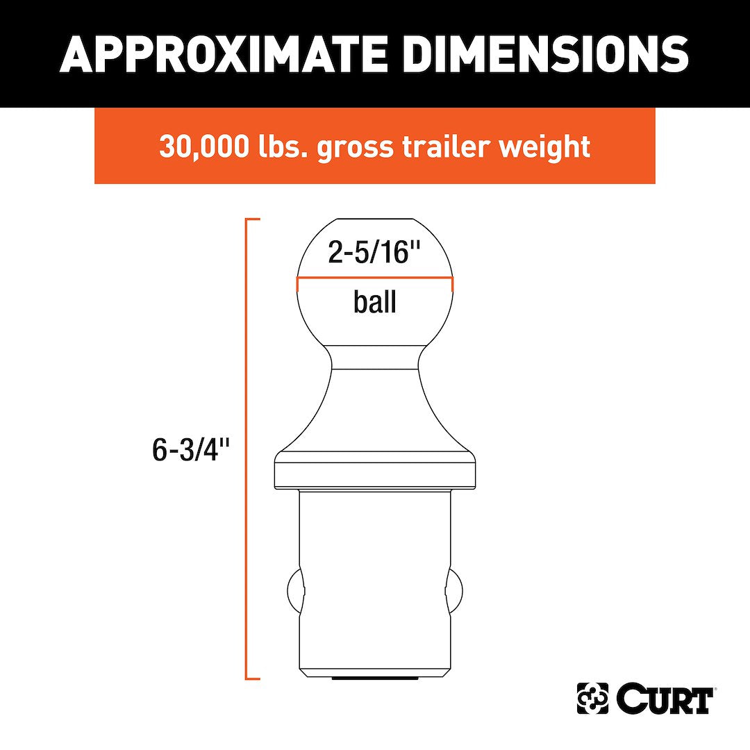 Product of Curt 60601 Gooseneck Trailer Hitch Ball