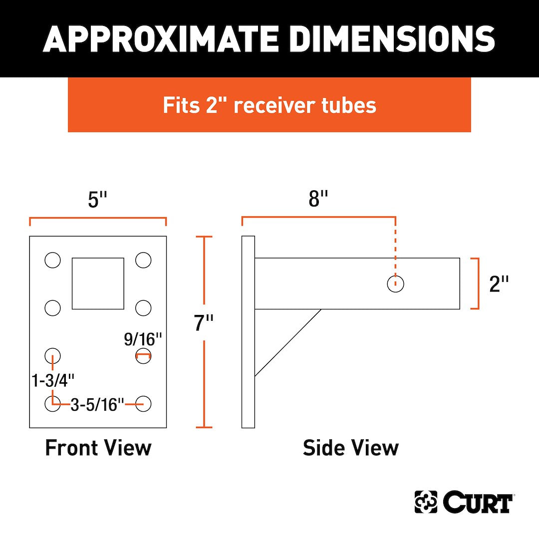Product of Curt 48324 Pintle Hook Mounting Plate