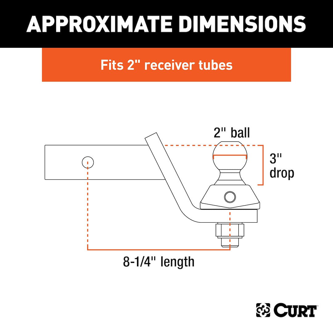 Product of Curt 45143 Trailer Hitch Ball Mount
