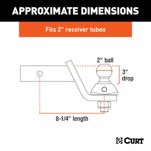 Product of Curt 45143 Trailer Hitch Ball Mount