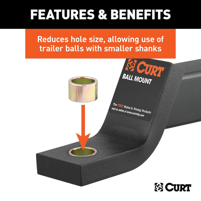 Product of Curt 21201 Trailer Hitch Ball Shank Reducer