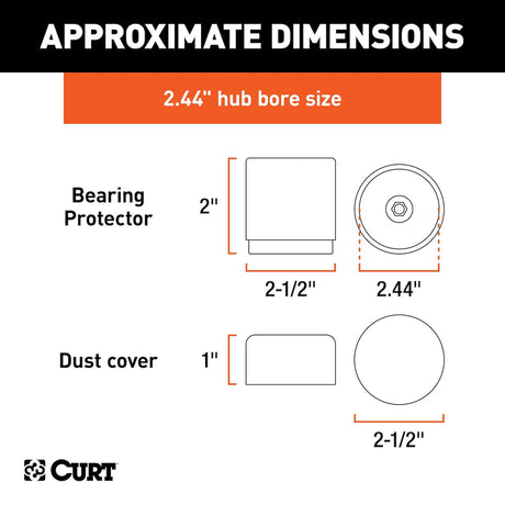 Product of Curt 22244 Trailer Wheel Bearing Protector