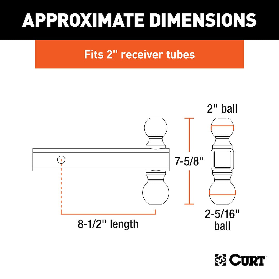 Product of Curt 45665 Trailer Hitch Ball Mount