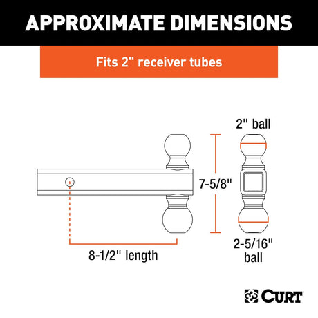 Product of Curt 45665 Trailer Hitch Ball Mount