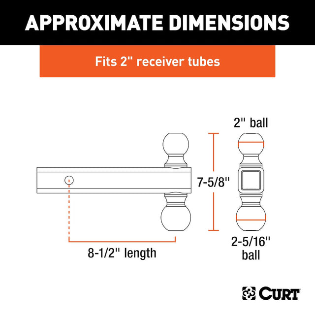 Product of Curt 45665 Trailer Hitch Ball Mount
