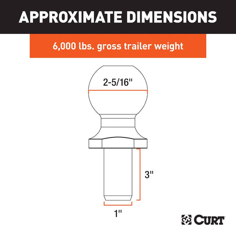 Product of Curt 40021 Trailer Hitch Ball
