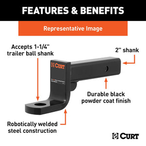 Product of Curt 45338 Trailer Hitch Ball Mount