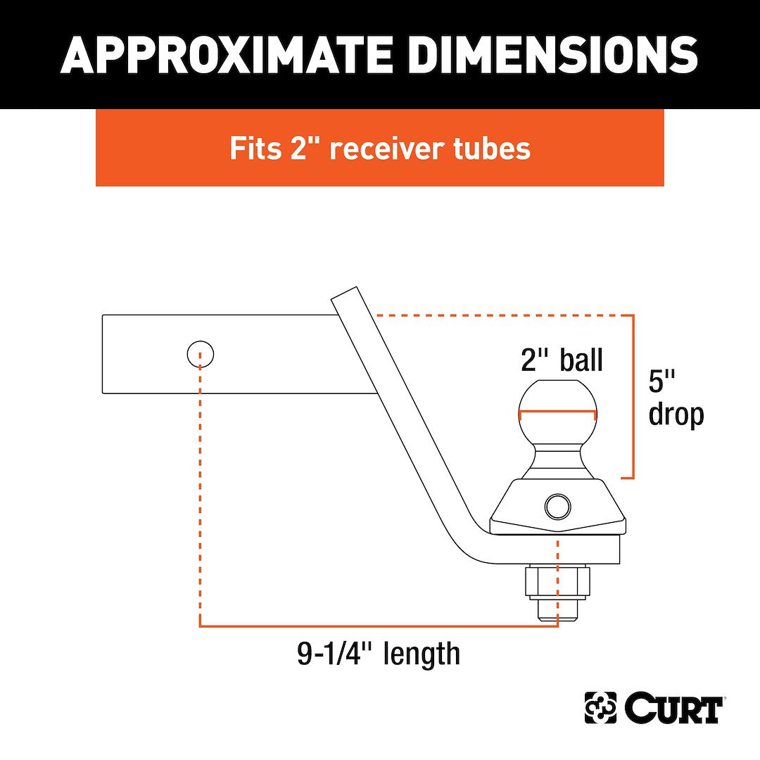 Product of Curt 45144 Trailer Hitch Ball Mount