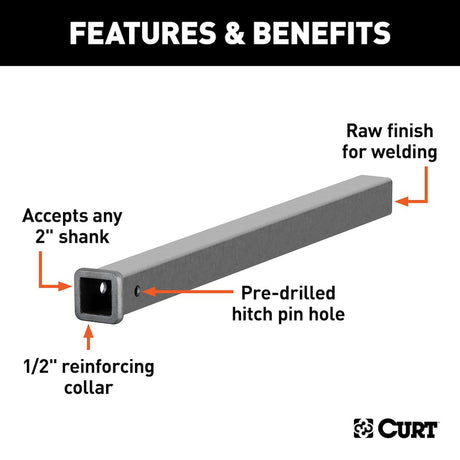 Product of Curt 49360 Trailer Hitch Receiver Tube