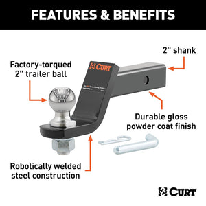 Product of Curt 45056 Trailer Hitch Ball Mount