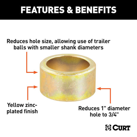 Product of Curt 21101 Trailer Hitch Ball Shank Reducer