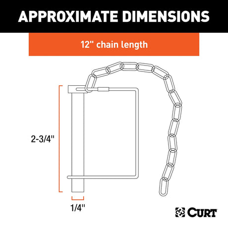 Product of Curt 25012 Trailer Coupler Safety Pin Clip