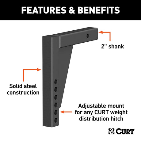 Product of Curt 17124 Weight Distribution Hitch Shank
