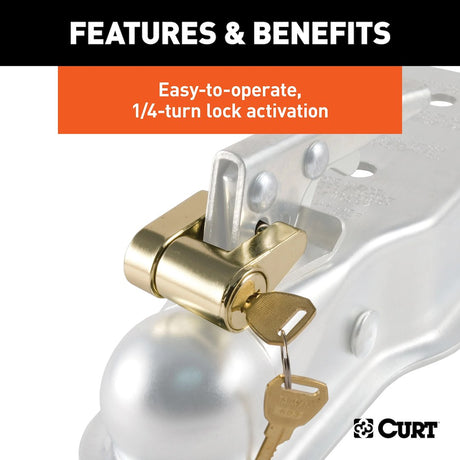Product of Curt 23022 Trailer Coupler Lock