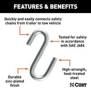 Product of Curt 81260 Trailer Safety Chain Hook