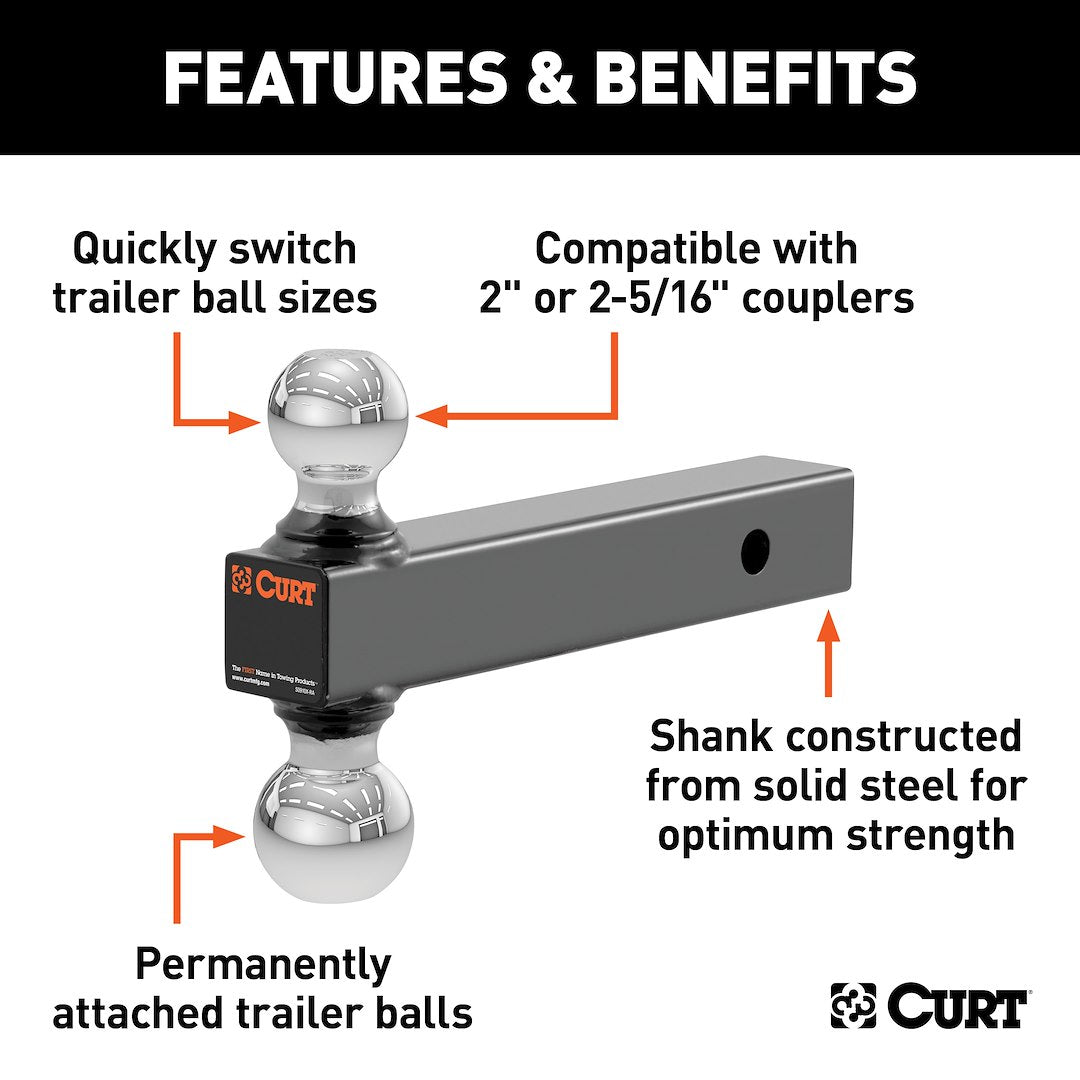 Product of Curt 45665 Trailer Hitch Ball Mount