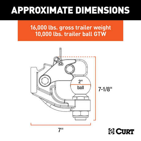 Product of Curt 48190 Pintle Hook