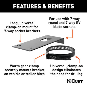Product of Curt 57202 Trailer Wiring Connector Mounting Bracket