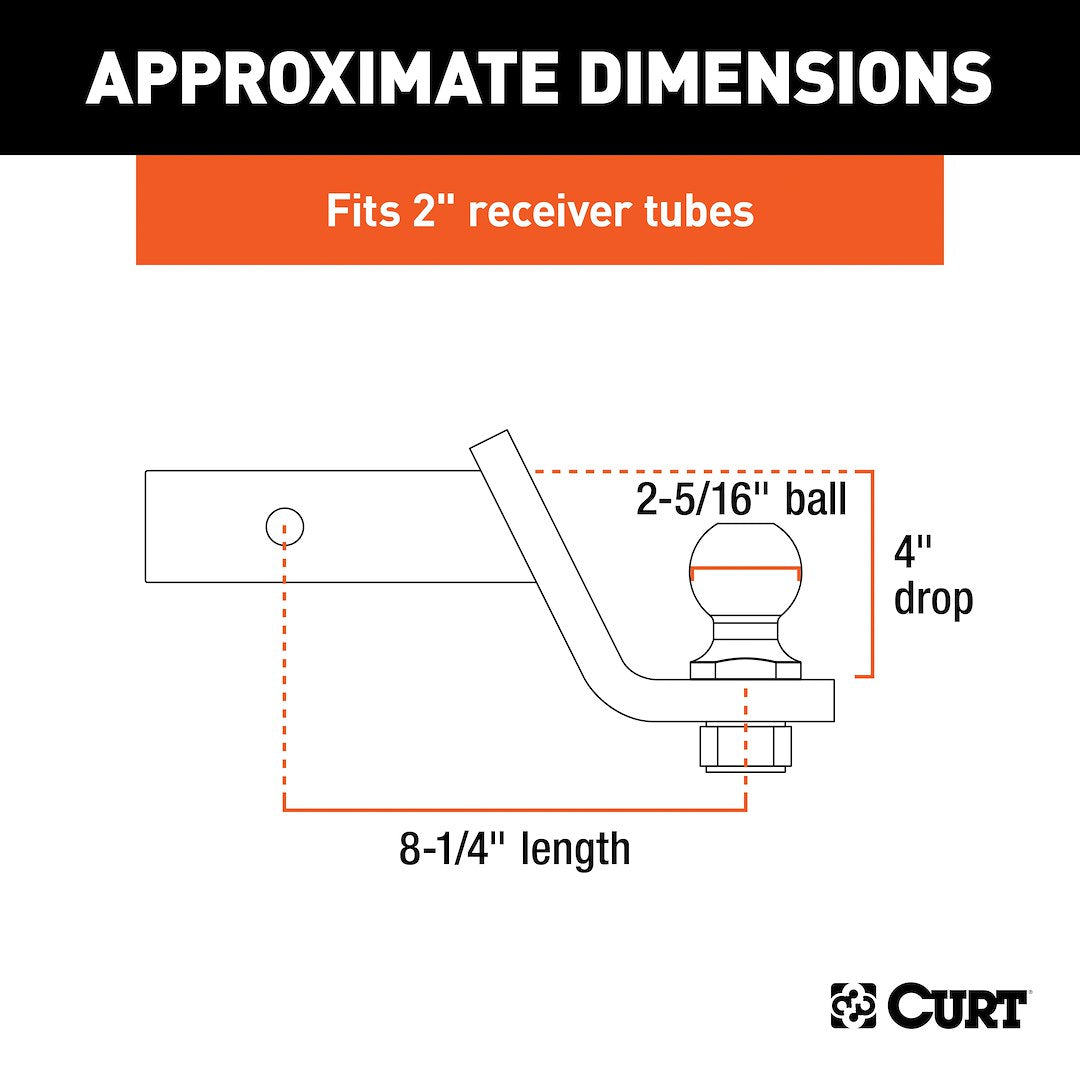 Product of Curt 45042 Trailer Hitch Ball Mount