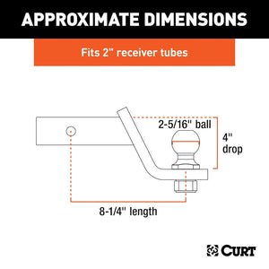 Product of Curt 45042 Trailer Hitch Ball Mount