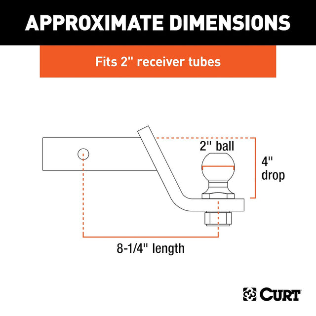 Product of Curt 45056 Trailer Hitch Ball Mount