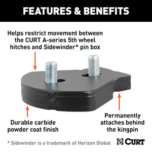 Product of Curt 16992 Fifth Wheel Trailer Hitch Pin Box Adapter