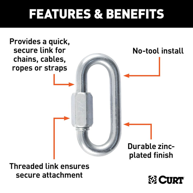 Product of Curt 82931 Trailer Safety Chain Quick Link