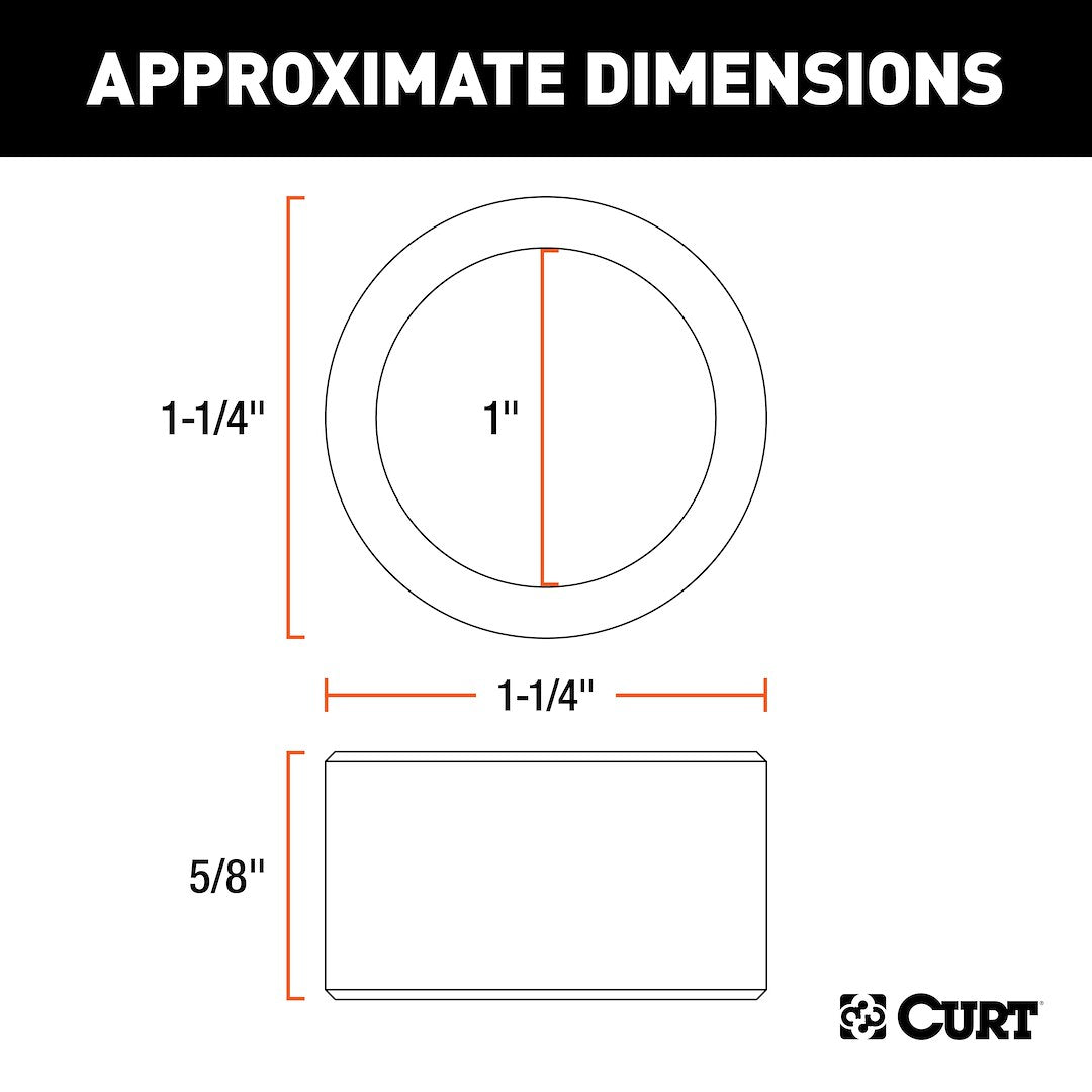 Product of Curt 21201 Trailer Hitch Ball Shank Reducer