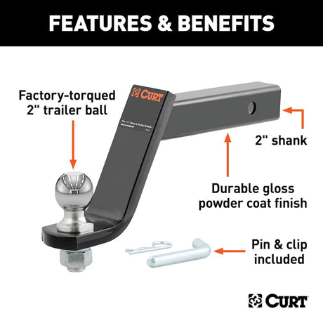 Product of Curt 45064 Trailer Hitch Ball Mount