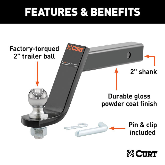 Product of Curt 45064 Trailer Hitch Ball Mount