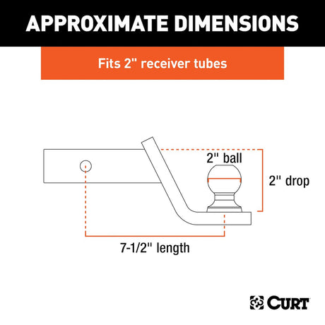 Product of Curt 45141 Trailer Hitch Ball Mount